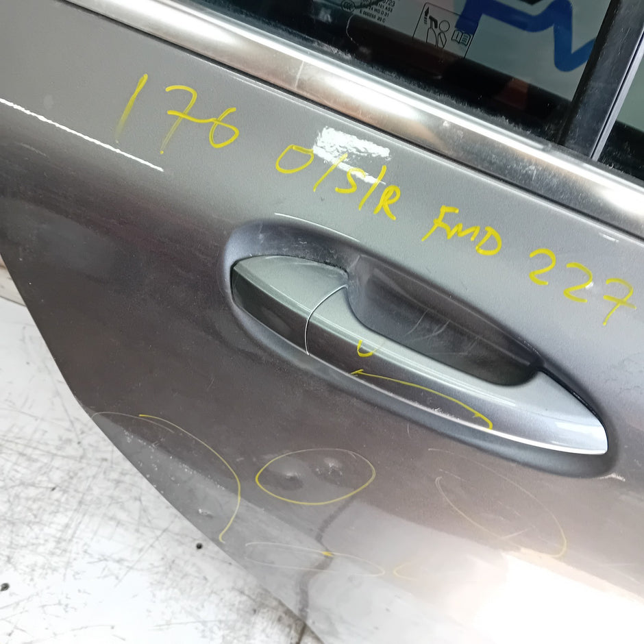 MERCEDES BENZ A-CLASS W176 DRIVER REAR DOOR OSR GREY 2012-18 COMPLETE FMD227