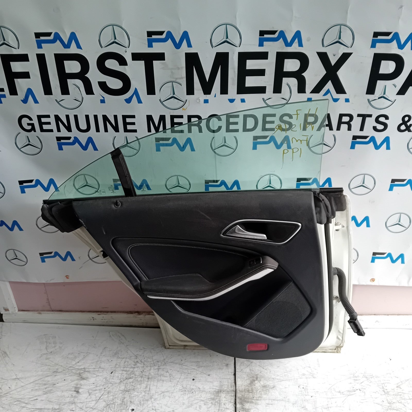 MERCEDES BENZ CLA W117 PASSENGER REAR DOOR NSR WHITE 2013-19 COMPLETE FMD199