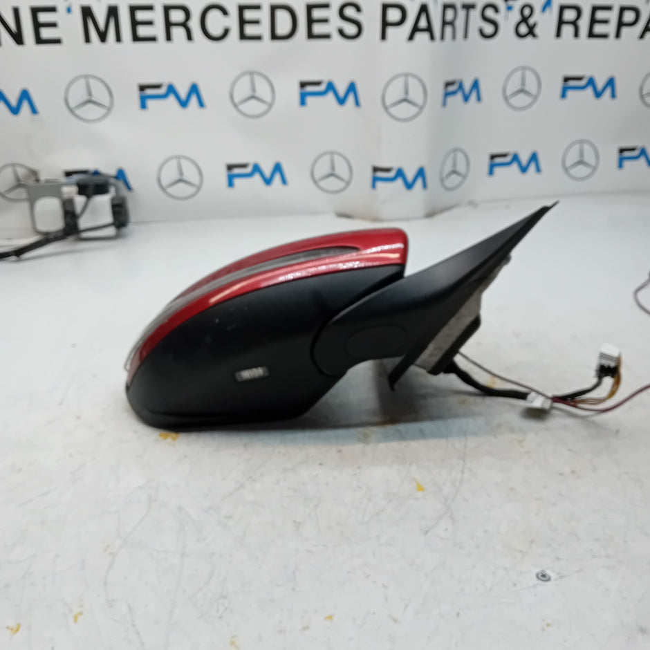 MERCEDES C-CLASS  W205 DRIVER SIDE WING MIRROR A2058102016 RED PL FMM40