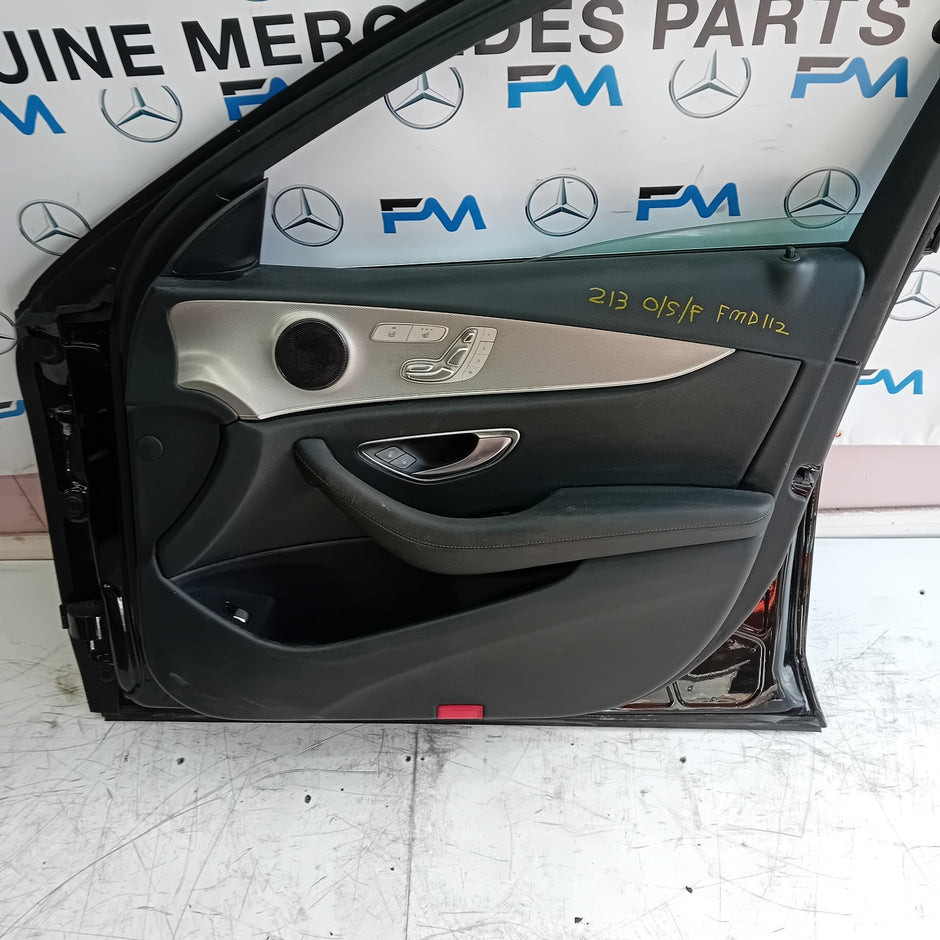 MERCEDES BENZ  E-CLASS W213 DRIVER SIDE FRONT DOOR O/S/F COMPLETE BLACK FMD112