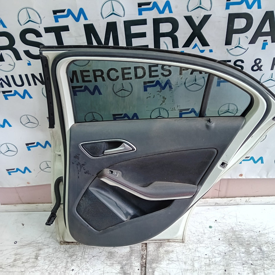 MEECEDS A-CLASS W176 DRIVER REAR DOOR OSR WHITE 2012-18 COMPLETE FMD396