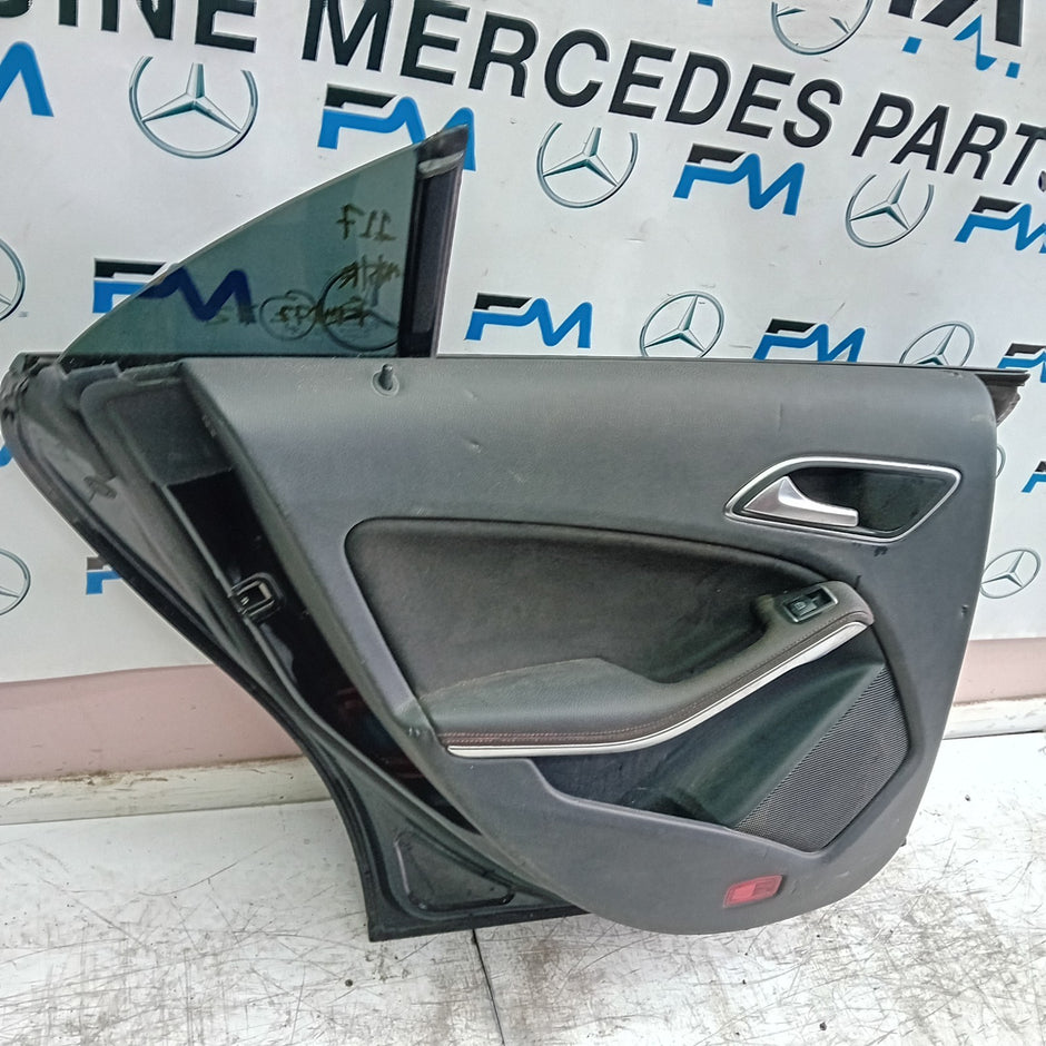 MERCEDES BENZ CLA W117 PASSENGER REAR DOOR NSR 2013-19 BLACK COMPLETE FMD272