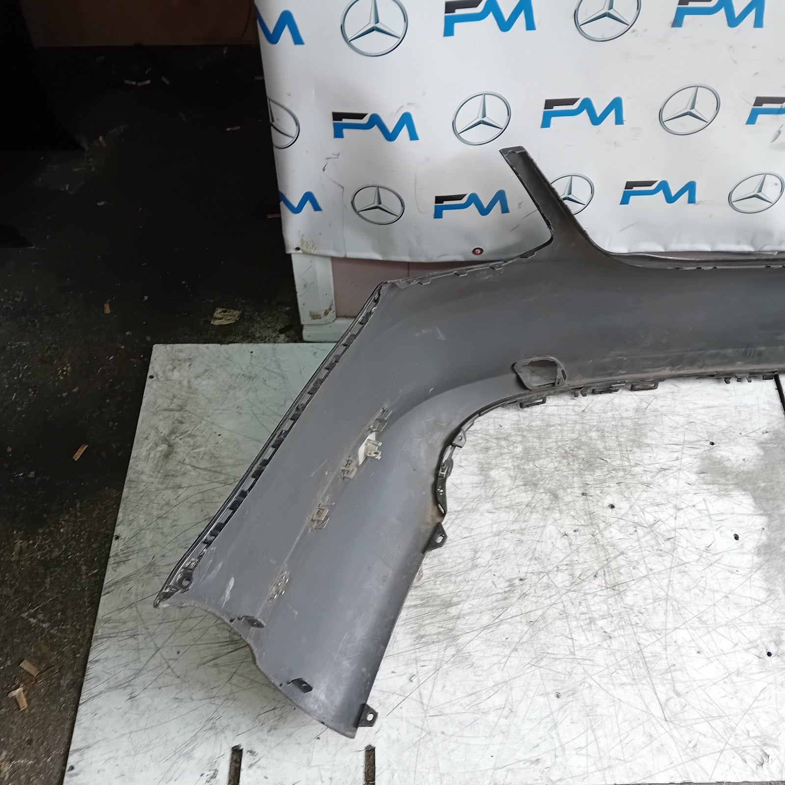 MERCEDES BENZ C-CLASS W205 SLN REAR BUMPER 2015 BLACK A2058850138 FMX53