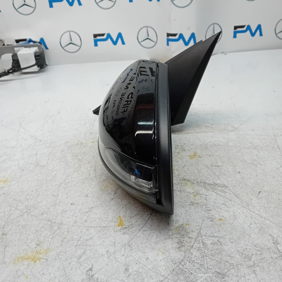 MERCEDES BENZ C-CLASS W205 PASSENGER WING MIRROR NS BLACK PL A2058104702 FMM81