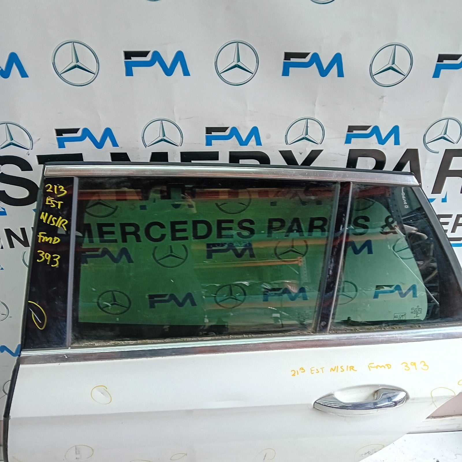 MEECEDS E-CLASS S213 EST PASSENGER REAR DOOR NSR WHITE 2016 ON COMPLETE FMD393