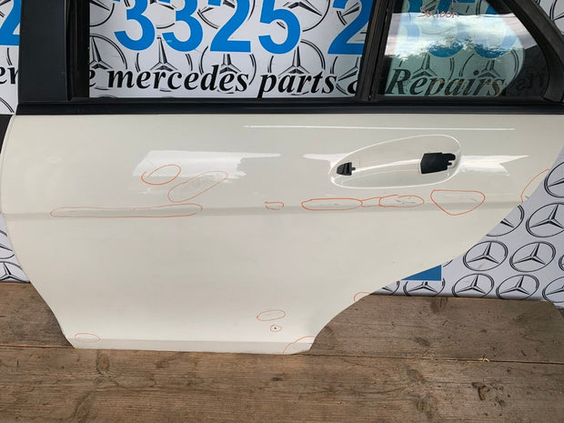 2008-2014 MERCEDES C-CLASS W204 NEARSIDE LEFT PASSENGER REAR DOOR SALOON WHITE