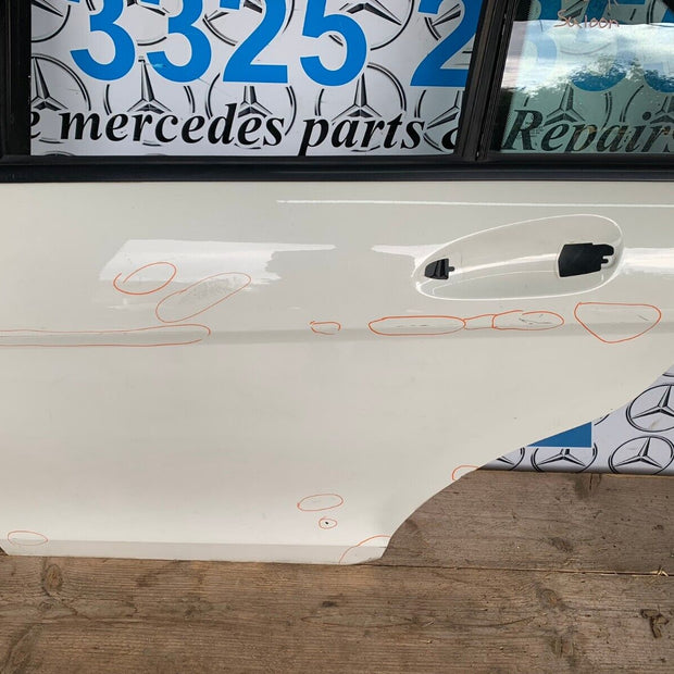 2008-2014 MERCEDES C-CLASS W204 NEARSIDE LEFT PASSENGER REAR DOOR SALOON WHITE