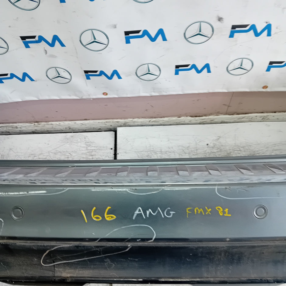 MERCEDES BENZ  GLE W166 AMG LINE REAR BUMPER GREY 2016 A1668853024 COMPLET FMX81
