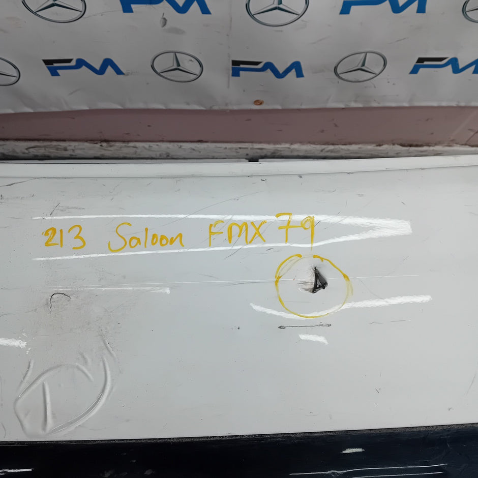 MERCEDES BENZ E-CLASS W213 SALOON REAR BUMPER WHITE 2016 A2138850001 FMX79