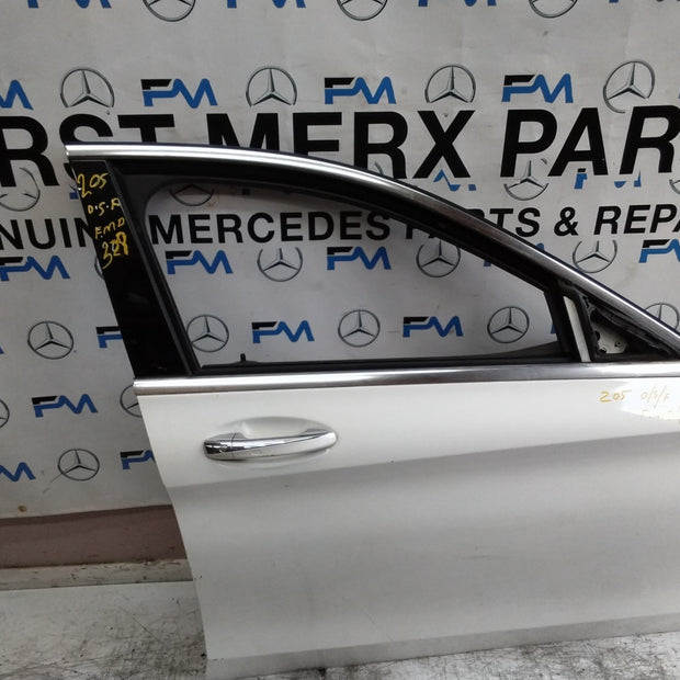 MERCEDES C-CLASS W205 SLN DRIVER FRONT DOOR OSF WHITE 2014 ON COMPLETE FMD329