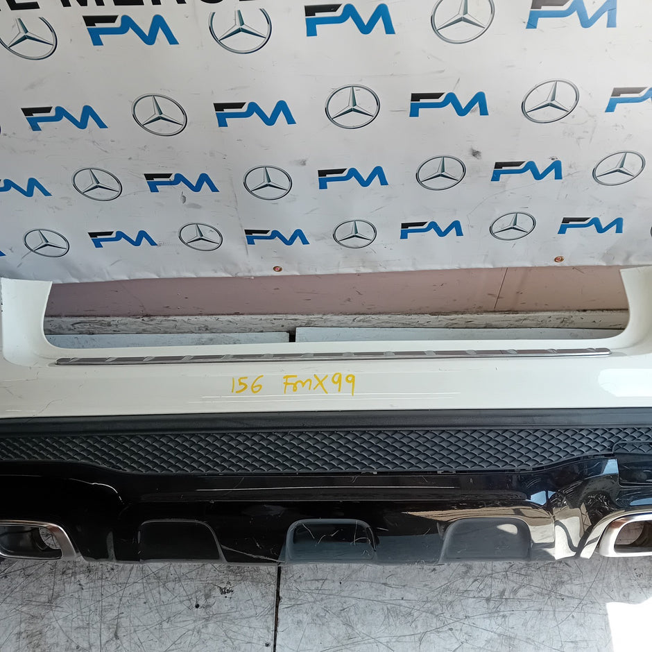 MERCEDES BENZ GLA X156 AMG WHITE REAR BUMPER 2014-19 A1568852825 COMPLETE FMX99