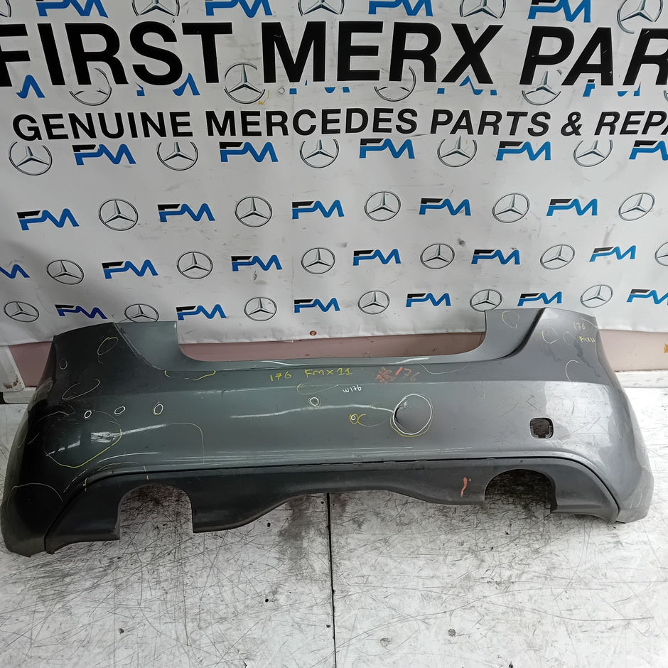 MERCEDES BENZ  A-CLASS W176 REAR BUMPER A1768850125 2012-18 GREY COMPLETE FMX11