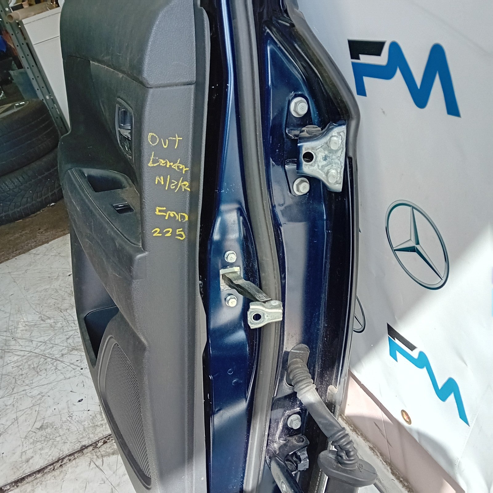 MITSUBISHI OUTLANDER MK3 PASSENGER REAR DOOR NSR BLUE 20123 COMPLETE FMD225