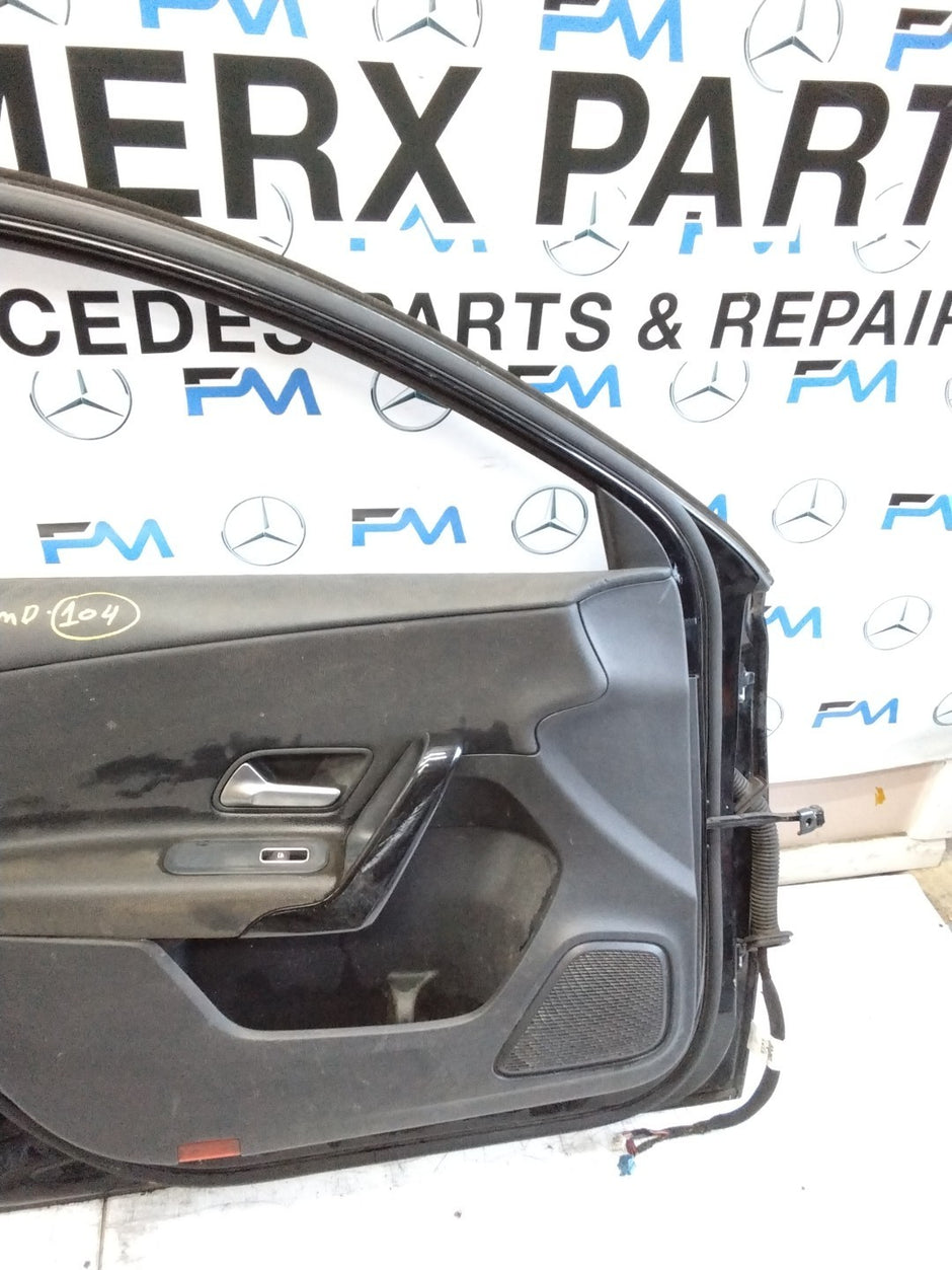 MERCEDES A-CLASS W177 PASSENGER SIDE FRONT DOOR N/S/F COMPLETE BLACK FMD104