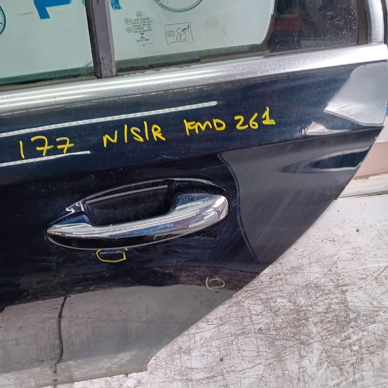 MERCEDES A-CLASS W177 PASSENGER REAR DOOR NSR BLACK 2018 ON COMPLETE FMD261