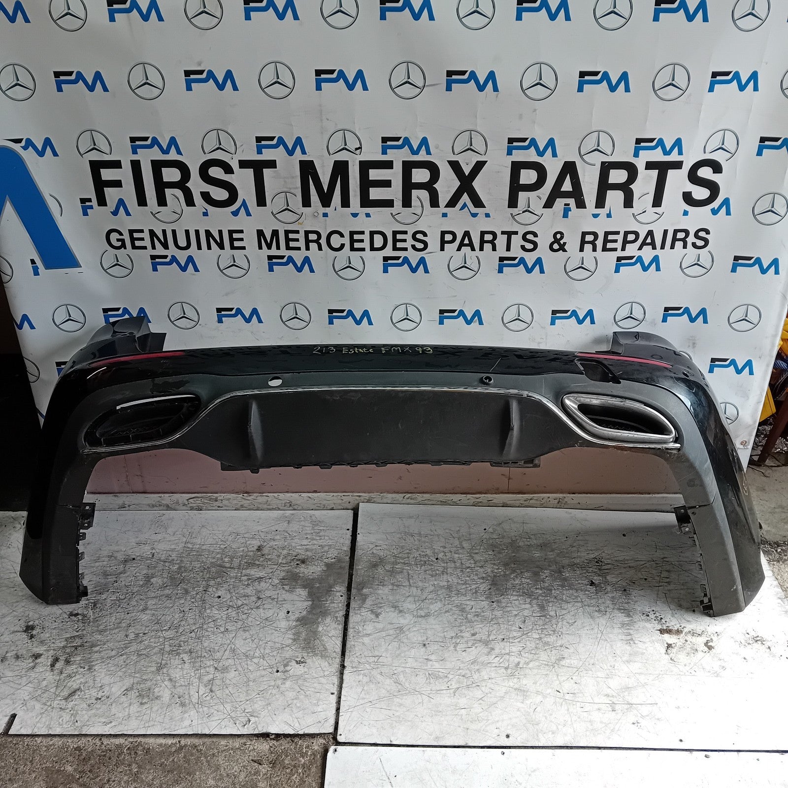 MERCEDES E-CLASS W213 BLACK REAR BUMPER ESTATE 2016 ON A2138850301 FMX93