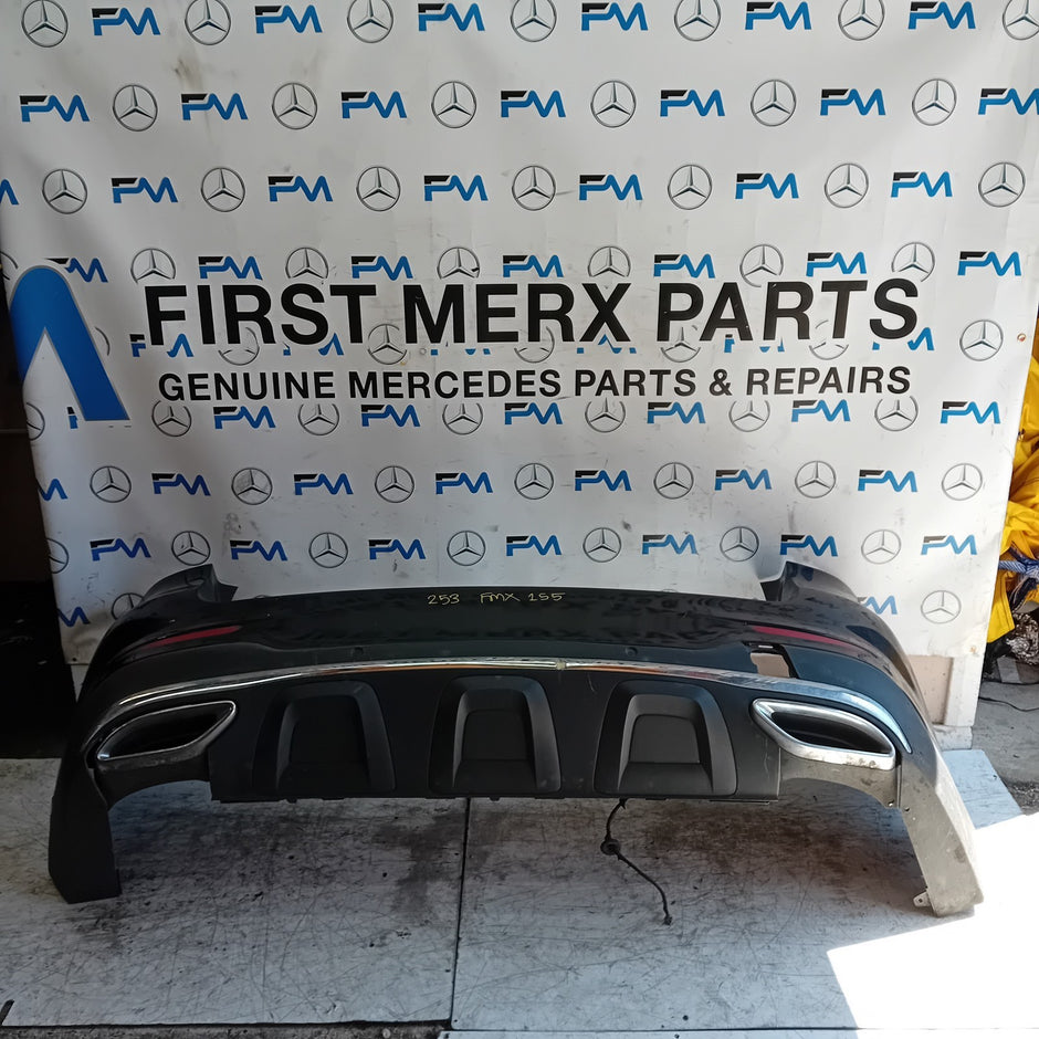MERCEDES BENZ GLC W253 REAR BUMPER A2538850200 2016 BLACK COMPLETE FMX155