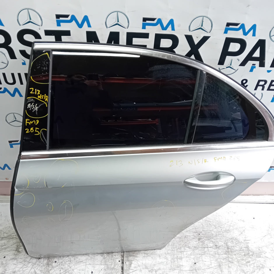 MERCEDES E-CLASS W213 SLN PASSENGER REAR DOOR NSR SILVER 2016 ON COMPLETE FMD265