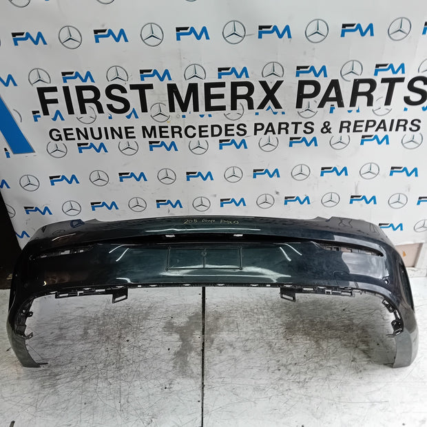 MERCEDES BENZ C-CLASS W205 COUPE REAR BUMPER 2015 BLACK COMPLETE FMX63