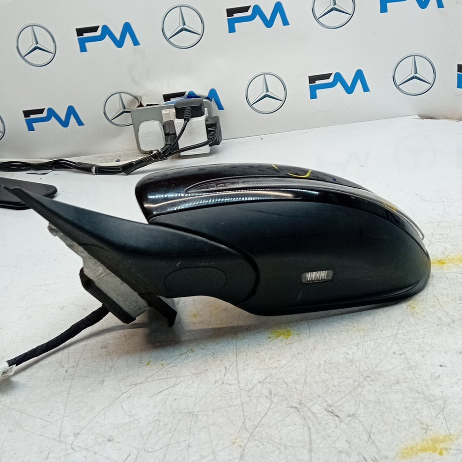 MERCEDES C-CLASS W205 PASSENGER  WING MIRROR NSF BLACK 2014 PL A2058101916 FMM64