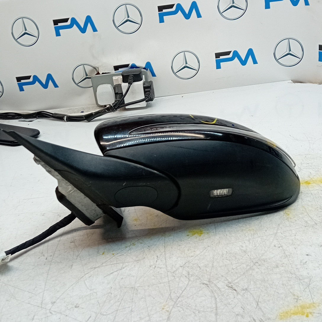 MERCEDES C-CLASS W205 PASSENGER  WING MIRROR NSF BLACK 2014 PL A2058101916 FMM64
