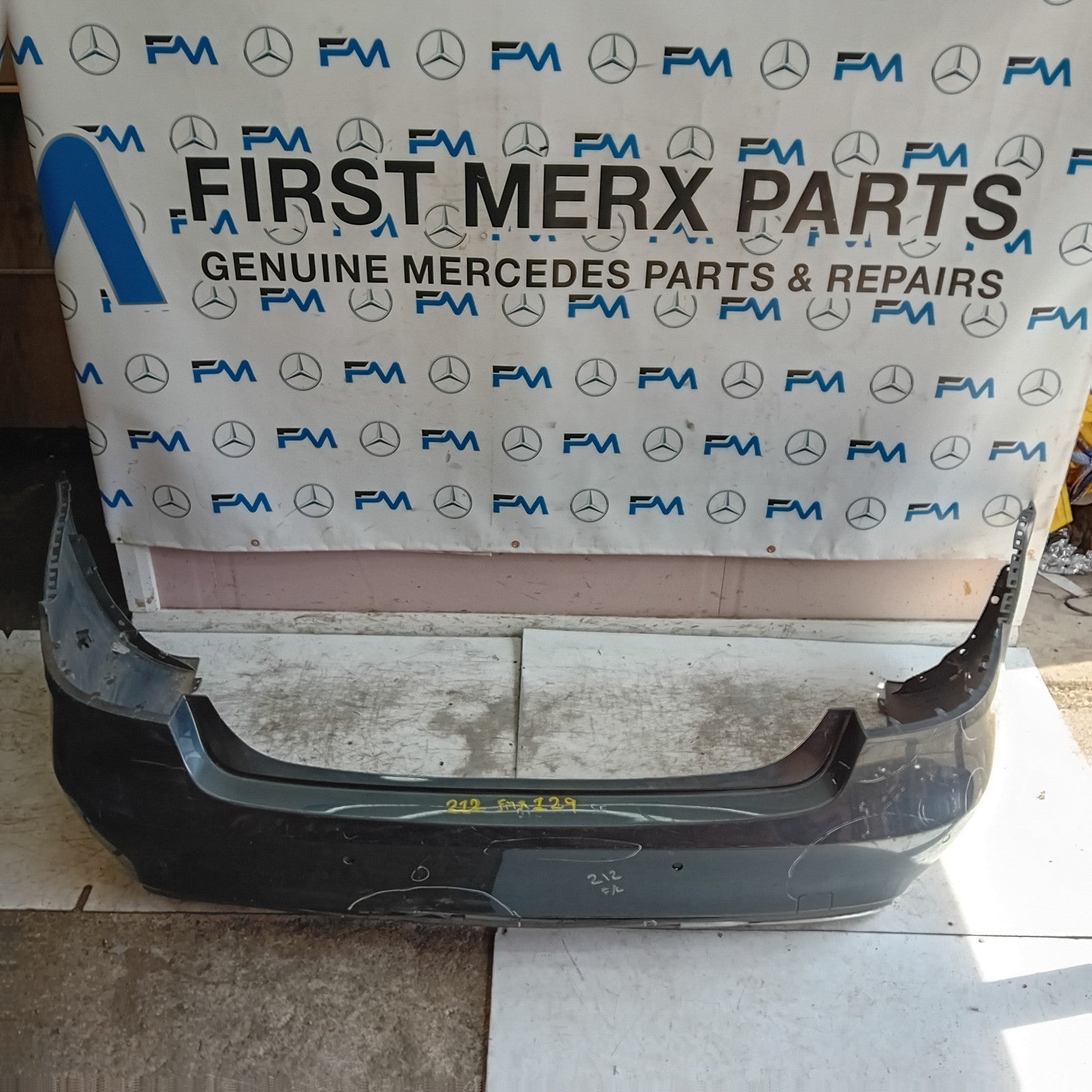 MERCEDES BENZ E-CLASS W212 REAR BUMPER BLACK 2014 A2128855125 FMX129