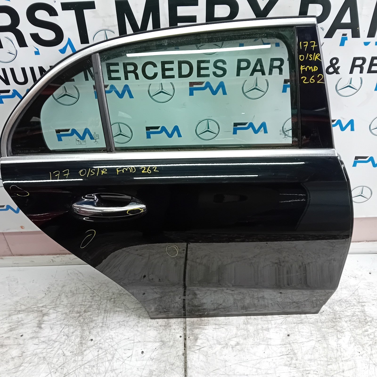 MERCEDES A-CLASS W177 SLN DRIVER REAR DOOR OSR BLACK 2018 ON COMPLETE FMD262