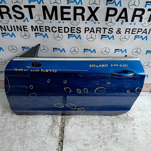 MERCEDES C-CLASS W205 CP PASSENGER FRONT DOOR NSF 2016 ON BLUE FMD410