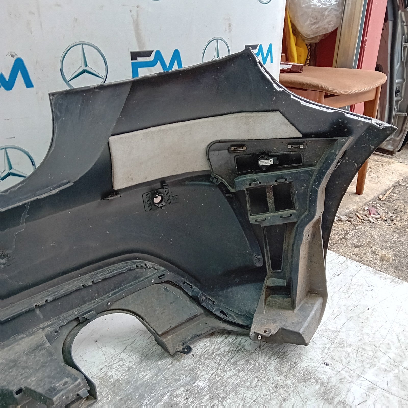 MERCEDES BENZ  A-CLASS W176 REAR BUMPER A1768803400 2012-18 GREY COMPLETE FMX12