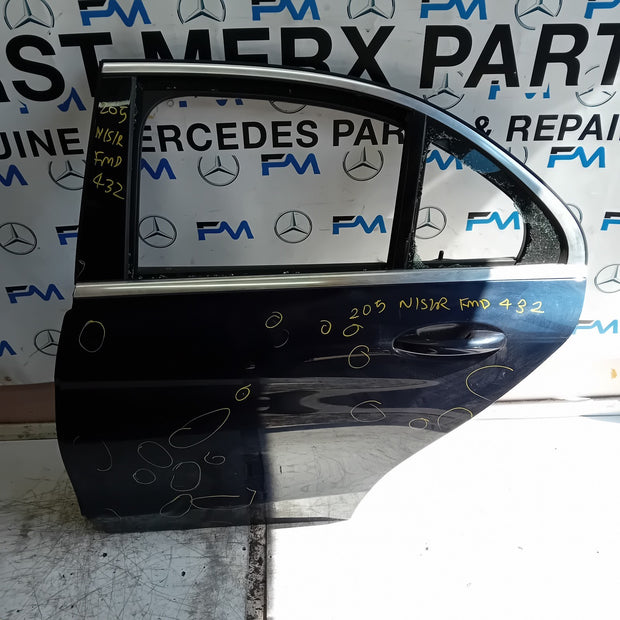 MERCEDES C-CLASS W205 SLN DRIVER REAR DOOR OSR BLUE 2014 ON COMPLETE FMD432