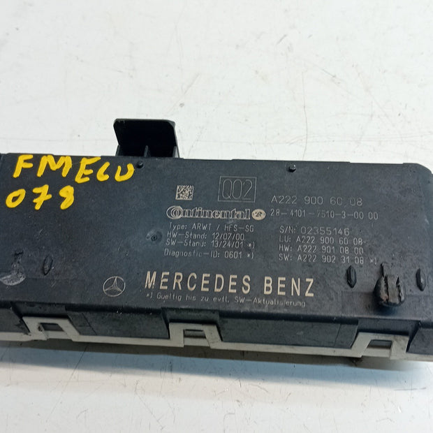  MERCEDES BENZ S-CLASS W222 13-17 TAILGATE CONTROL MODULE A2229006008 FMECU078