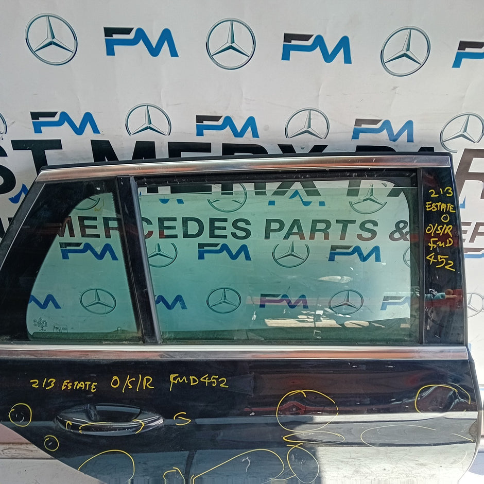 MERCEDES E-CLASS S213 EST DRIVER REAR DOOR OSR BLACK 2016 ON COMPLETE FMD452
