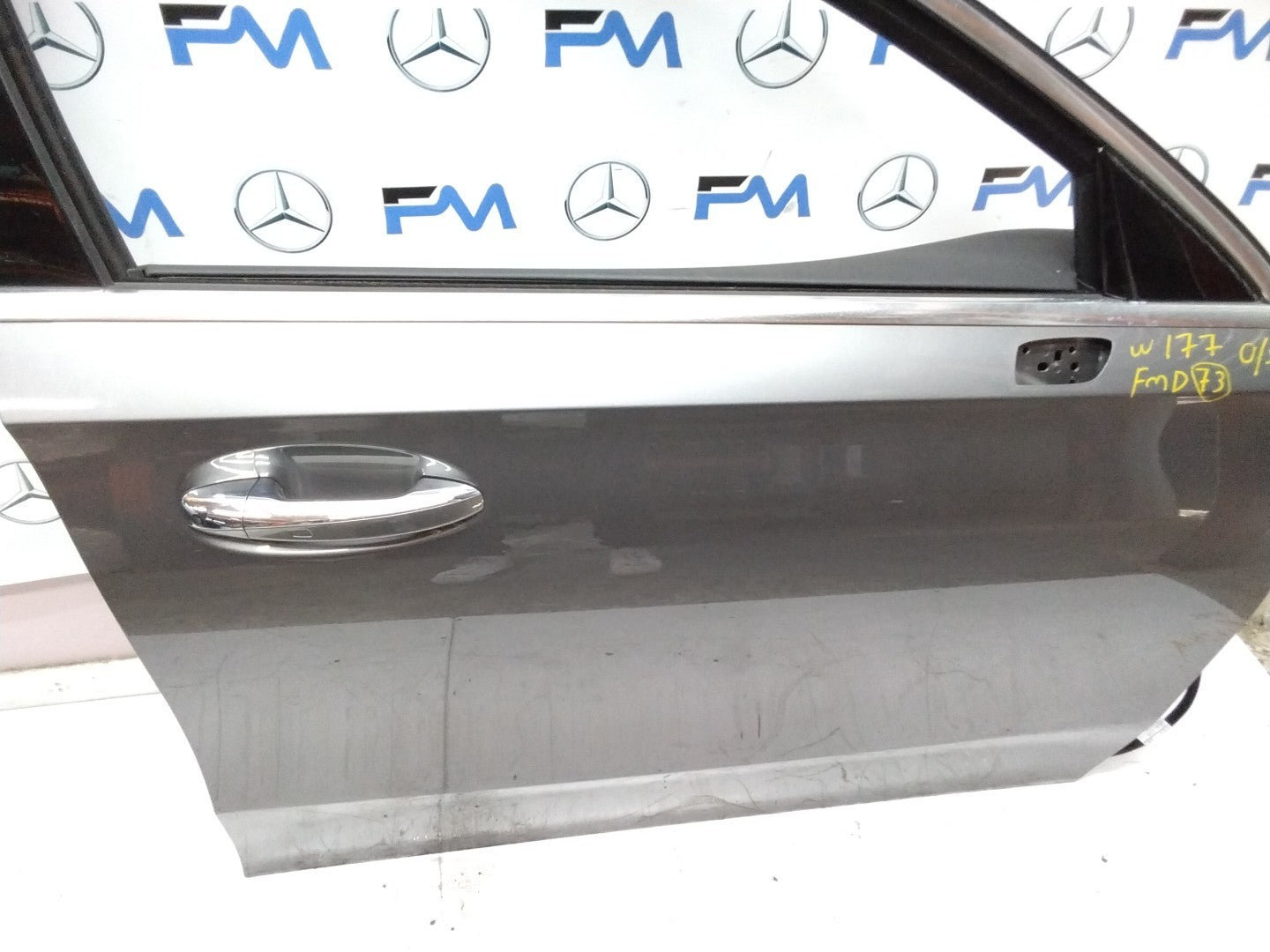 MERCEDES BENZ A-CLASS W177 DRIVER SIDE FRONT DOOR O/S/F COMPLETE GREY FMD73