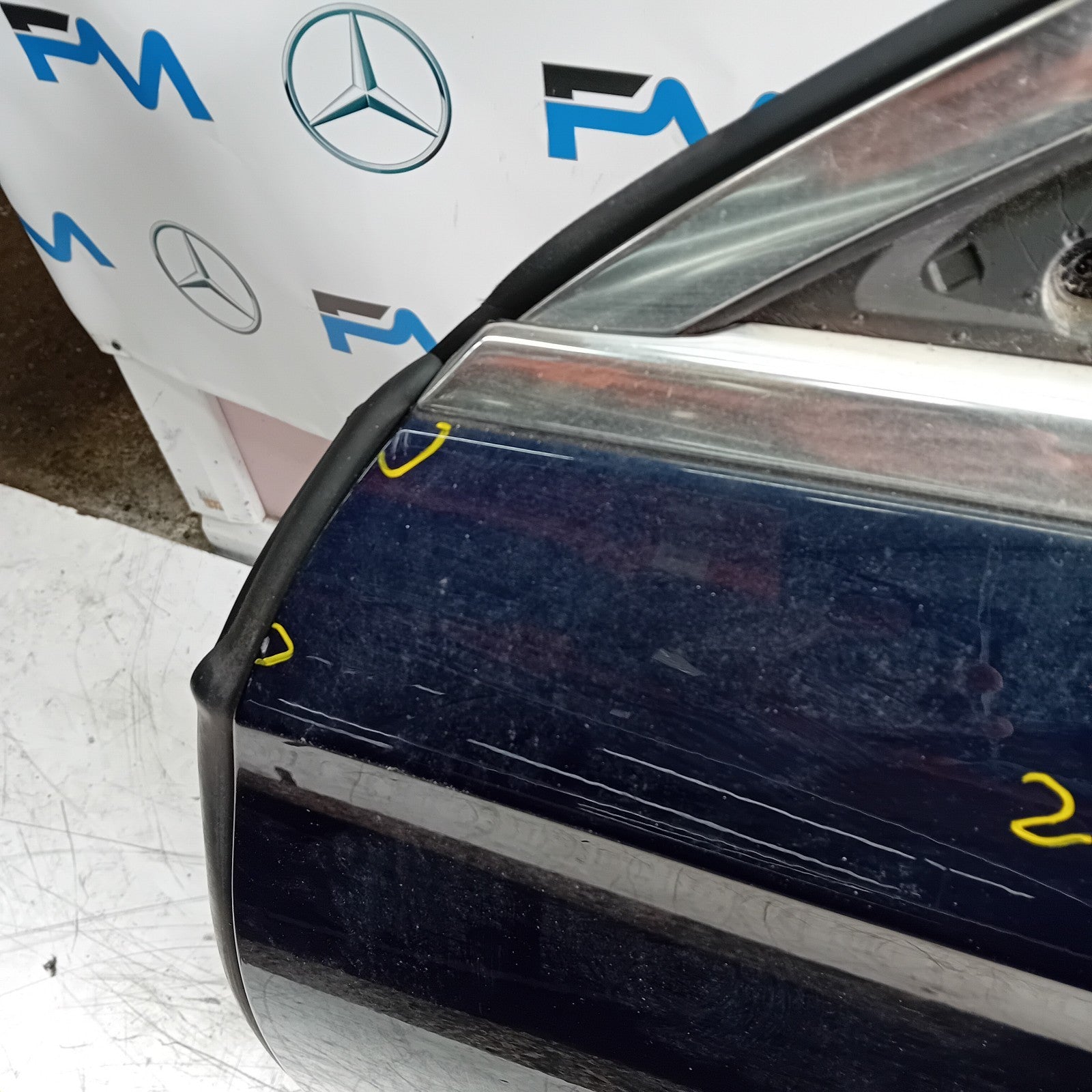 MERCEDES E-CLASS W213 SLN PASSENGER FRONT DOOR NSF BLUE 2016 ON COMPLETE FMD377