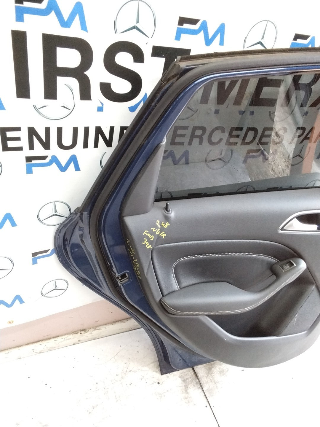 MERCEDES B-CLASS W246 PASSENGER REAR DOOR NSR BLUE 2012-19 COMPLETE FMD348