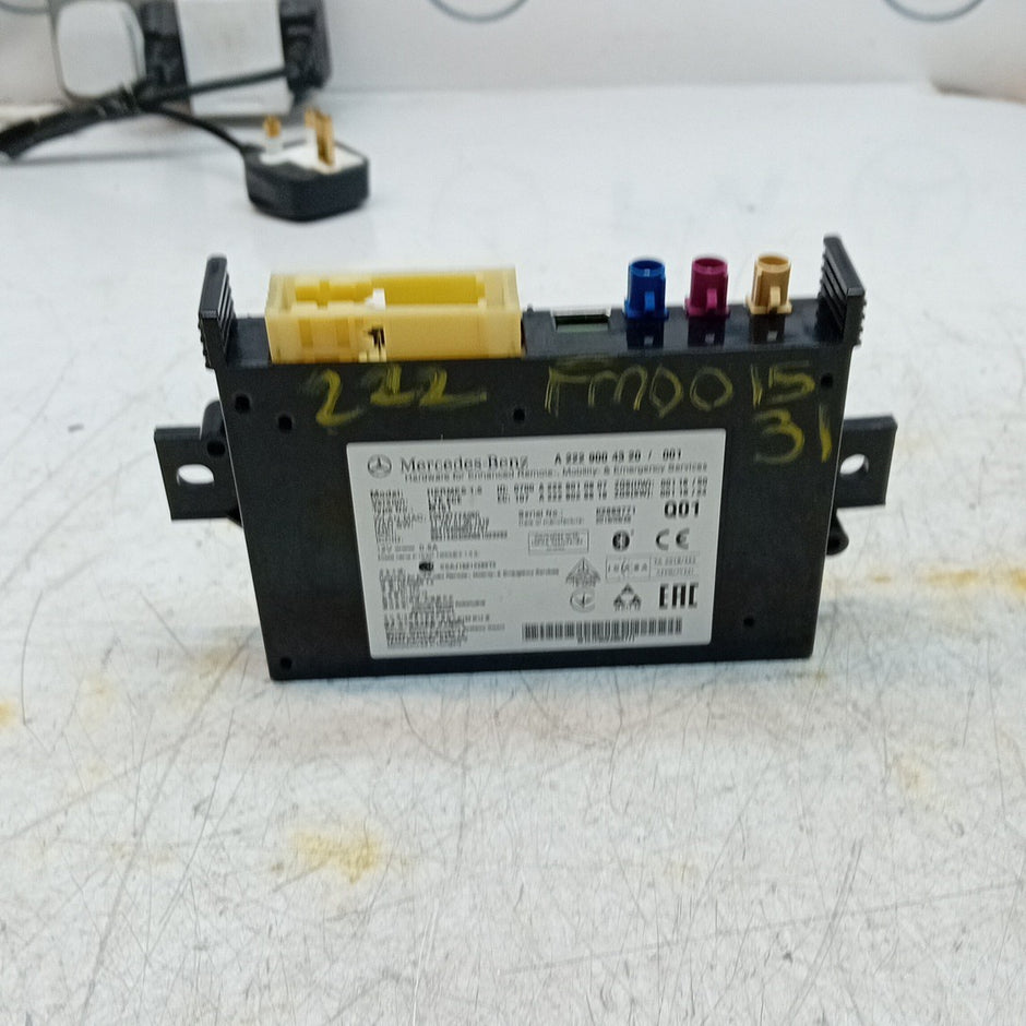 Mercedes S-CLASS W222 Bluetooth Hermes LTE Control  Module A2229004320 FM001531