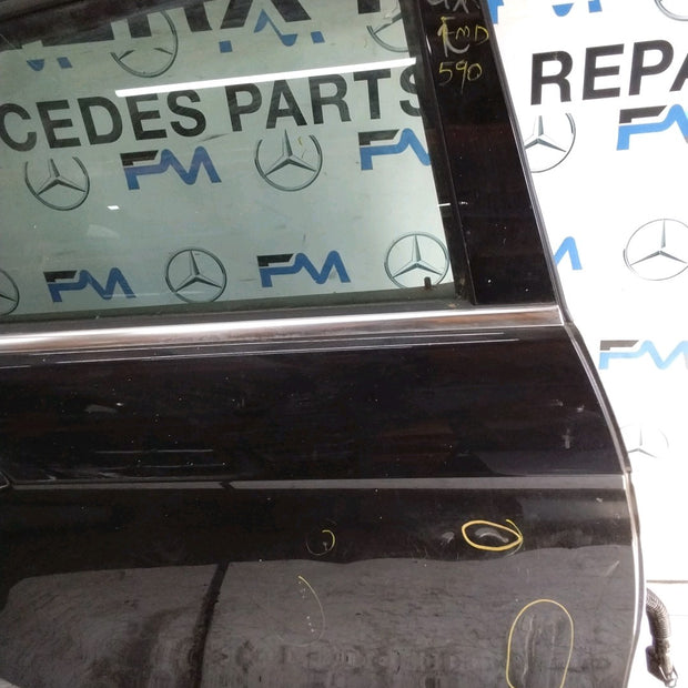 MERCEDES E-CLS W212  DRIVER REAR DOOR OSR BLACK 2009-16 COMPLETE  FMD590
