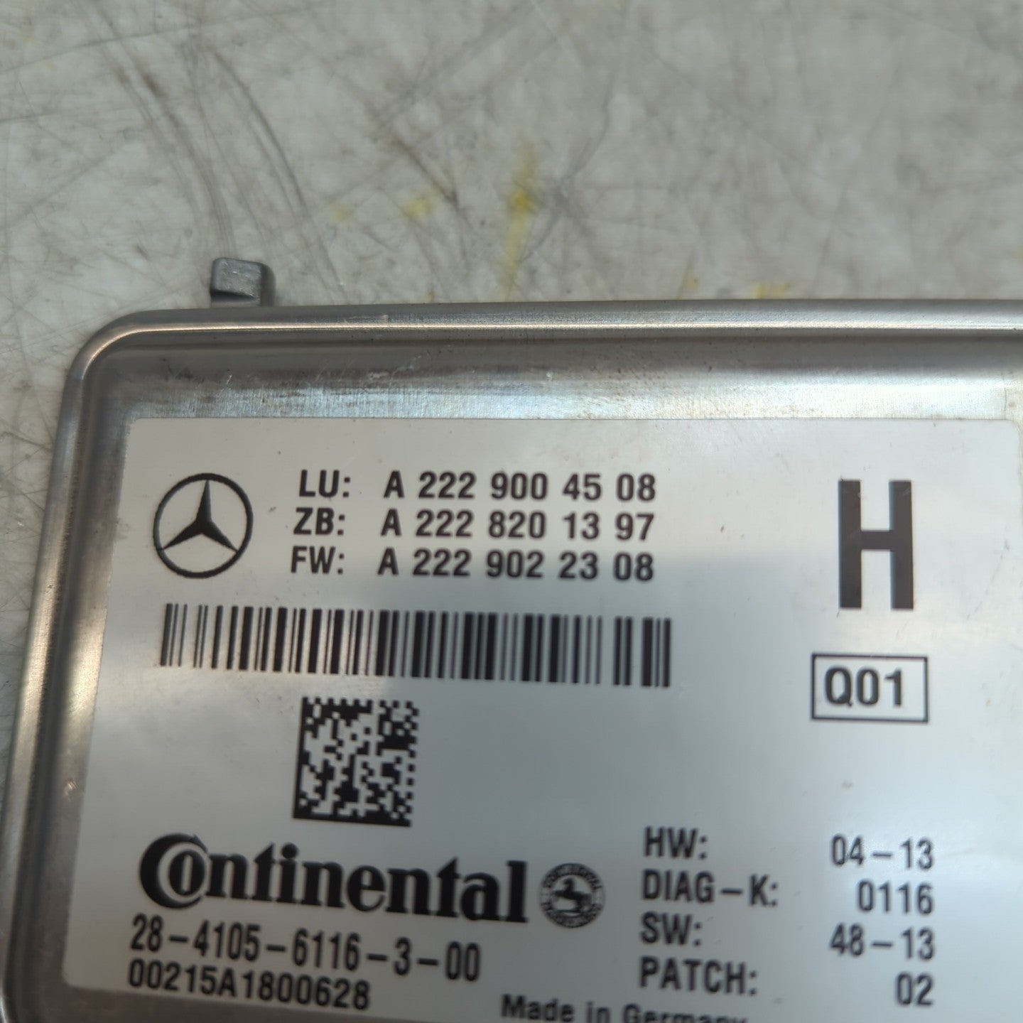 MERCEDES BENZ S-CLASS W222 FRONT WINDSHIELD CAMERA CONTROL A2229004508 FM001417
