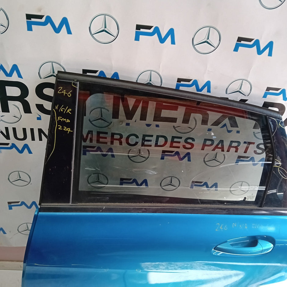 MERCEDES B-CLASS W246 PASSENGER REAR DOOR NSR BLUE 2012-19 COMPLETE FMD224