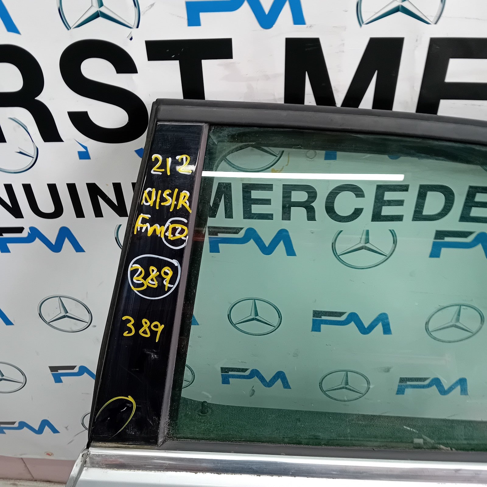 MERCEDES E-CLASS W212 DRIVER REAR DOOR OSR  2009-16 SILVER COMPLETE FMD389