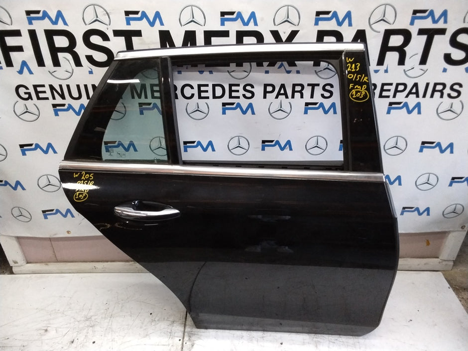 MERCEDES BENZ  E-CLASS W213 DRIVER SIDE REAR DOOR O/S/R COMPLETE BLACK FMD103