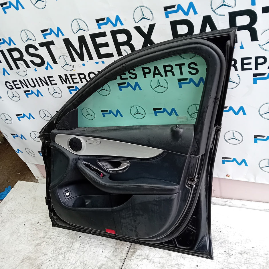 MERCEDES C-CLASS W205 SLN DRIVER FRONT DOOR OSF BLACK 2014 ON COMPLETE FMD242