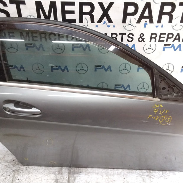 MERCEDES BENZ C-CLASS W204 DRIVER FRONT DOOR OSF GREY 2007-2014 COMPLETE FMD315