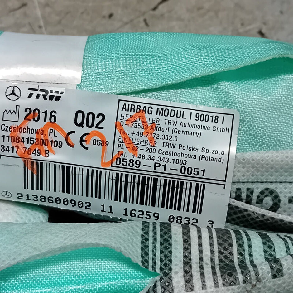 2021-2024 MERCEDES E CLASS  AIR BAG PASSENGER NEAR SIDE LEFT 2138600902 FM217