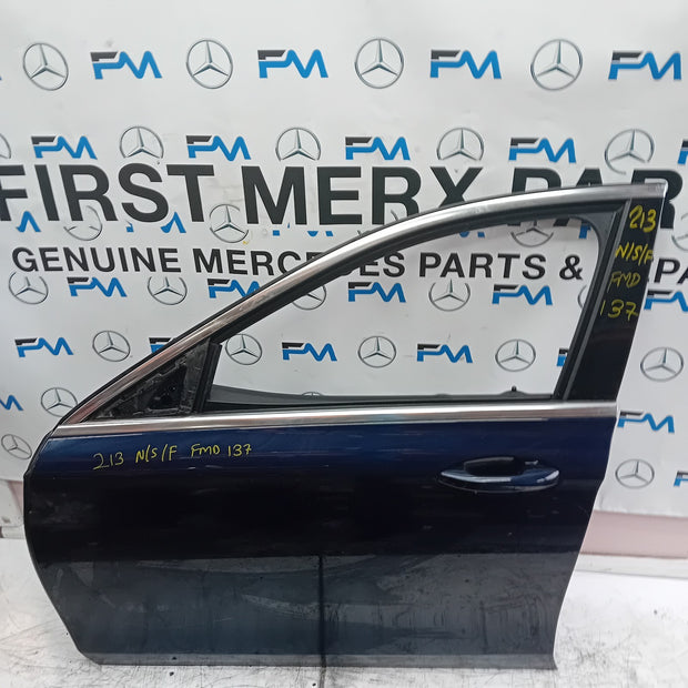 MERCEDES E-CLASS W213 PASSENGER SIDE FRONT DOOR N/S/F BLUE COMPLETE FMD137