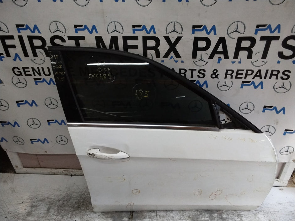 MERCEDES BENZ   E-CLASS W212  DRIVER FRONT DOOR OSF WHITE 2009-16  FMD585