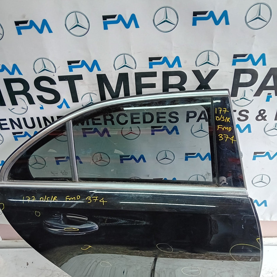 MERCEDES A-CLASS W177 DRIVER REAR DOOR OSR BLACK 2018 ON COMPLETE FMD374