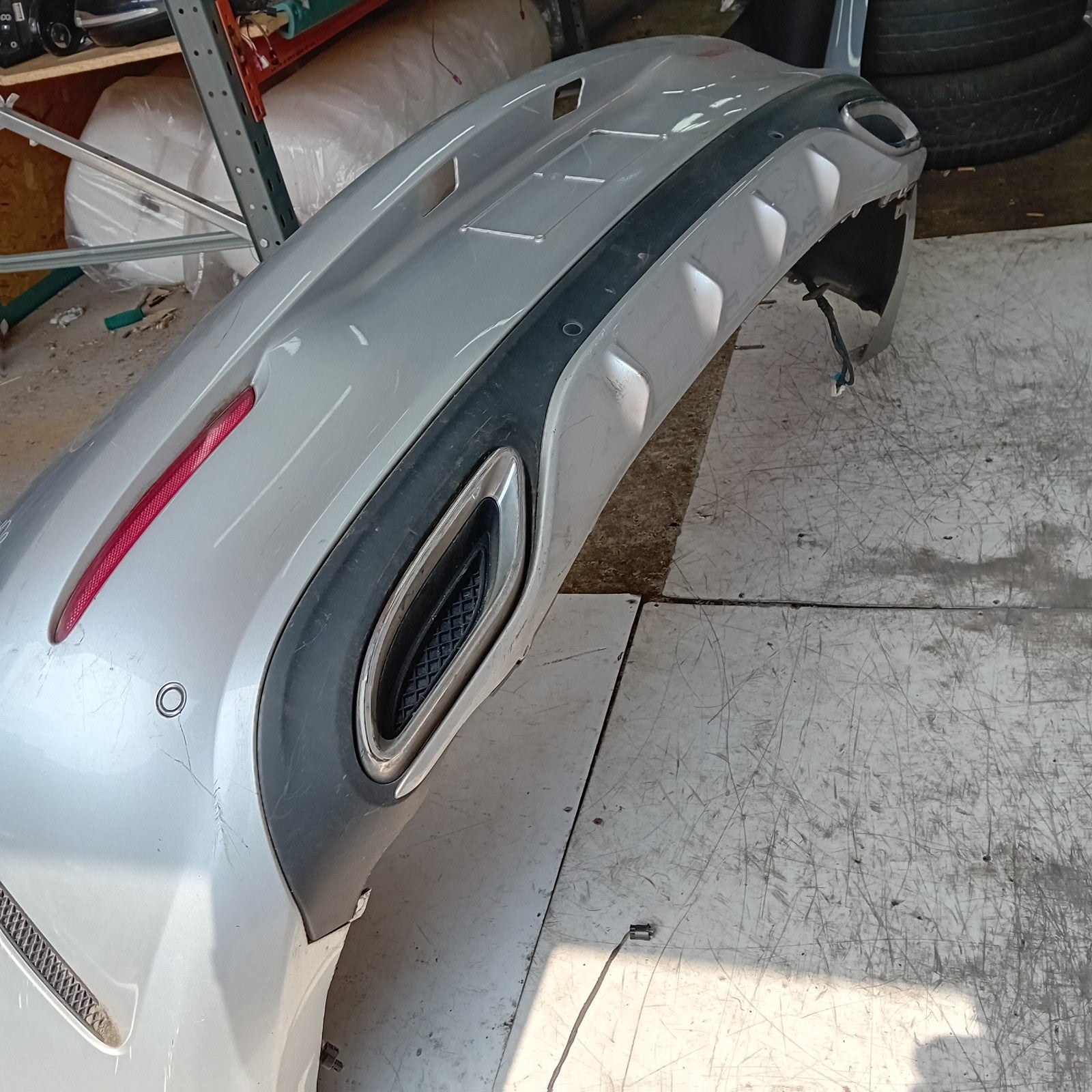 MERCEDES BENZ C-CLASS W205 SLN REAR BUMPER 2015 WHITE FMX55