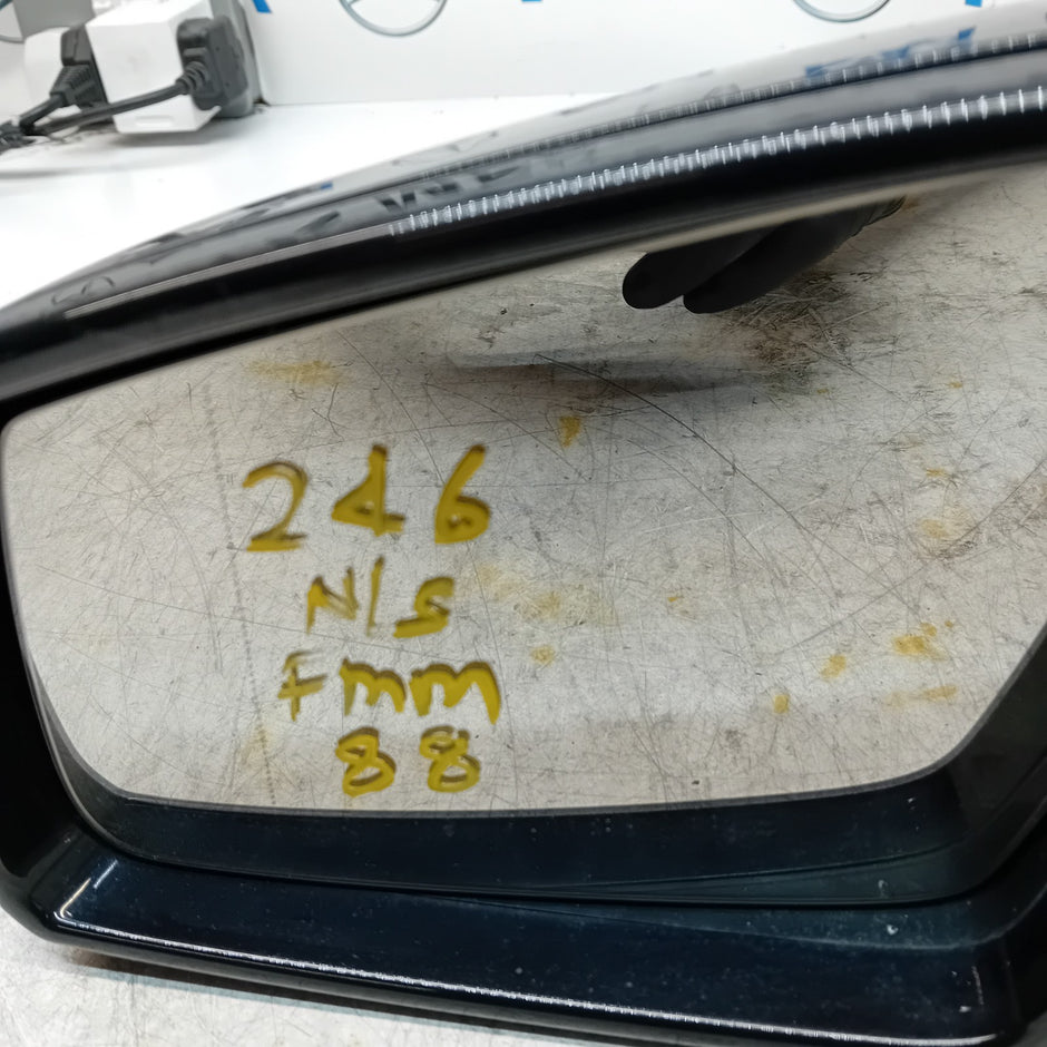 MERCEDES BENZ B-CLASS W246 PASSENGER WING MIRROR NS BLACK A2468101519  FMM88