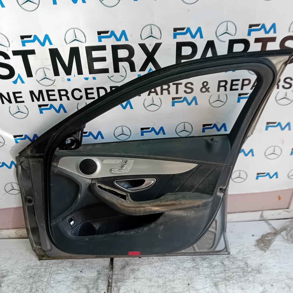 MERCEDES C-CLASS W205 DRIVER FRONT DOOR OSF SILVER 2014 ON COMPLETE FMD293